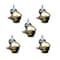 Service Caster 2 Inch Antique Brass Hooded 3/8 Inch Threaded Stem Ball Casters with Brake, 5PK SCC-TS01S20-POS-WA-SLB-38-5 - alternate 1